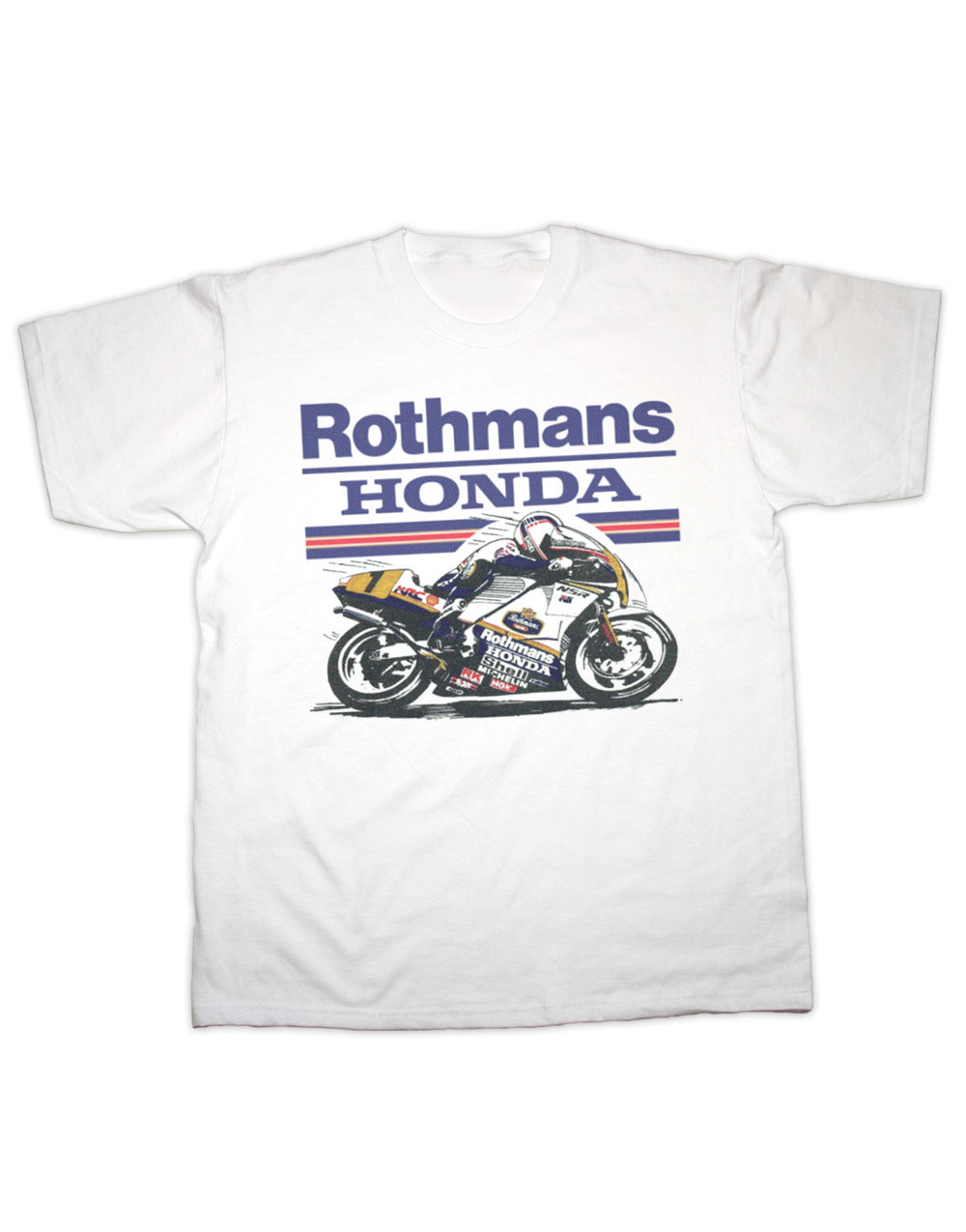 Rothmans Honda 2XL ホワイトボタンシャツ Rothmans Honda T Shirt - Classic Vintage Motor Racing | Hotfuel