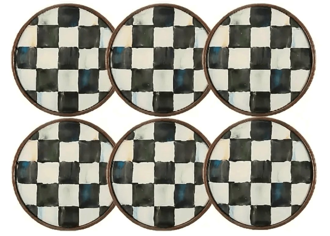 Set of 6 Chequered Flag Coasters