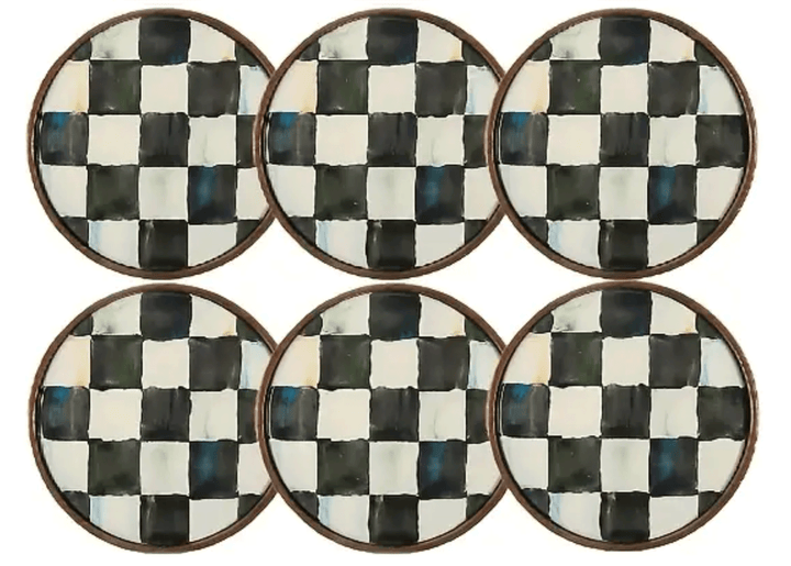 Set of 6 Chequered Flag Coasters