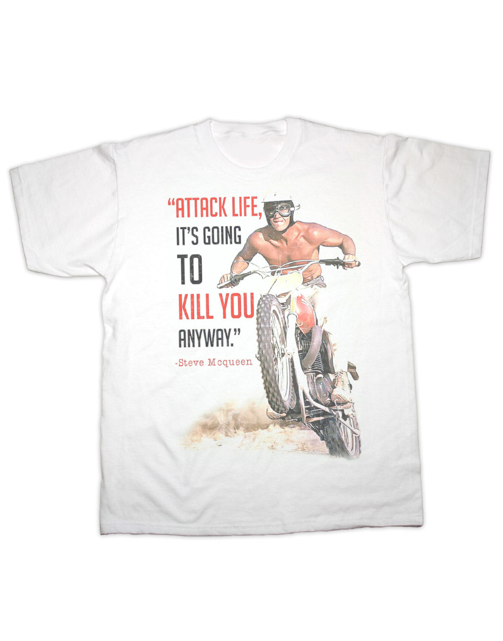 McQueen Enjoy Life T Shirt - White - Medium