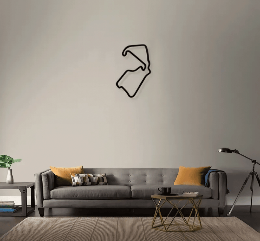 Silverstone Race Circuit Metal Wall Art