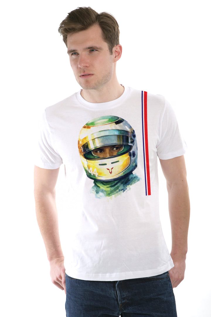 Lewis Hamilton Vintage 44 Print T Shirt