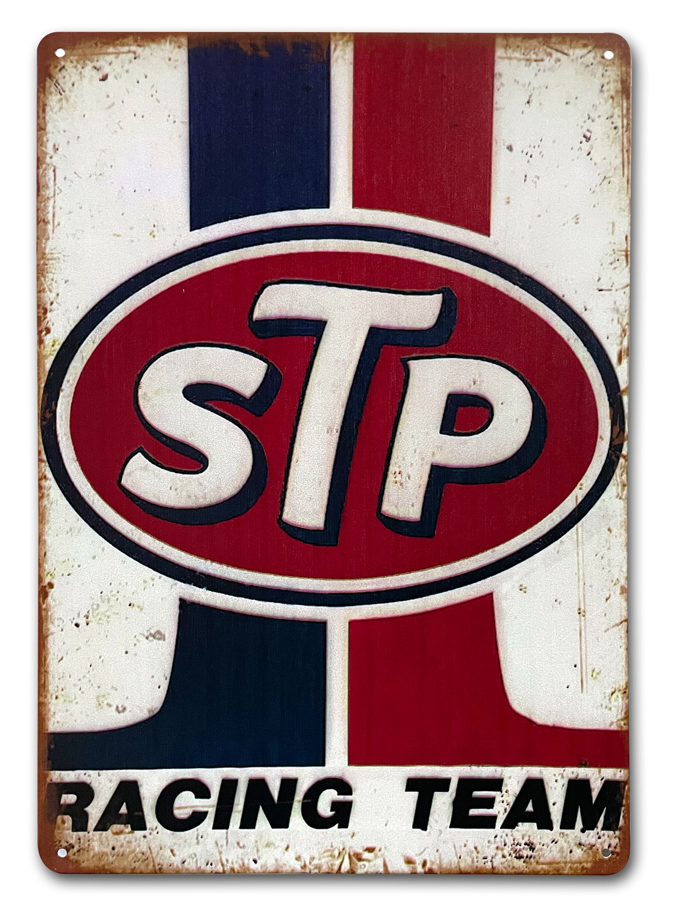 Vintage Metal Retro STP Racing Team Sign - Classic Oil Memorabilia ...