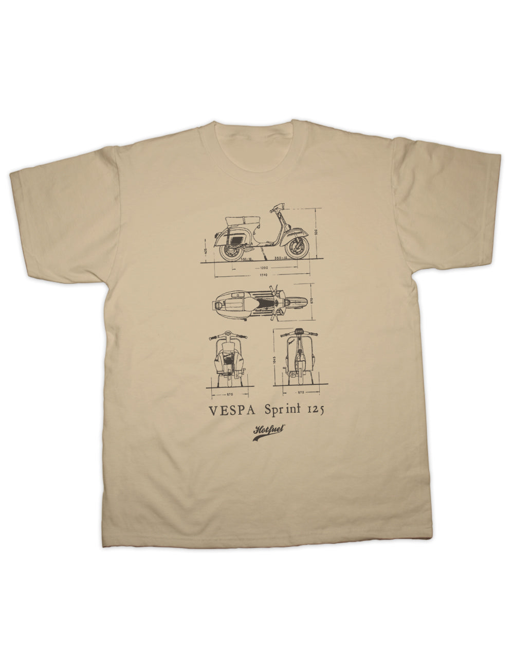Hotfuel Sprint 125 Blueprint T Shirt